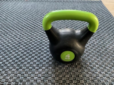 Kettlebell, Jeg har en kettlebell som jeg gerne vil sælge.
Kettlebell er på 4 kg. og sælges for 120 