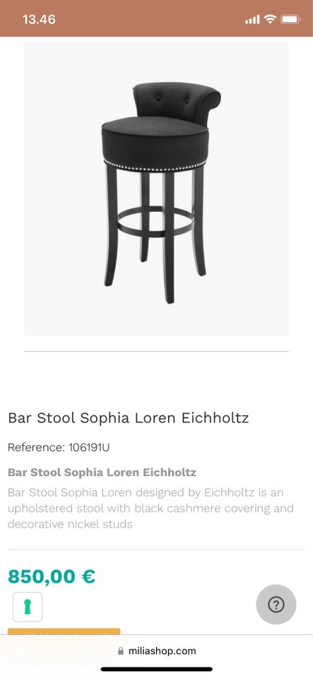 Barstol, Eichholtz Sophia