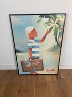 Plakat, Hansens Is, motiv: Dreng med kuffert i troperne