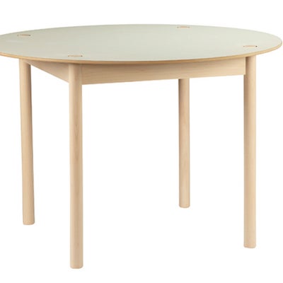 Spisebord, C44 Rundt spisebord med vendbar plade. Designet af Jørgen Bækmark og produceret af Hay.

