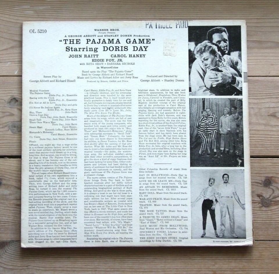 LP, Doris Day, The Pajama Game