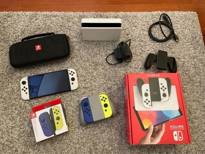 Nintendo Switch, OLED, Perfekt, Sælger min Nintendo switch OLED ca 7 mdr gammel 

 - joycon 
  2 eks