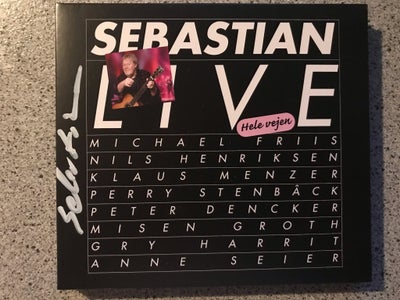 Sebastian: Live Hele vejen, pop, Signeret af Sebastian.
Dobbelt live cd med fuldt band.