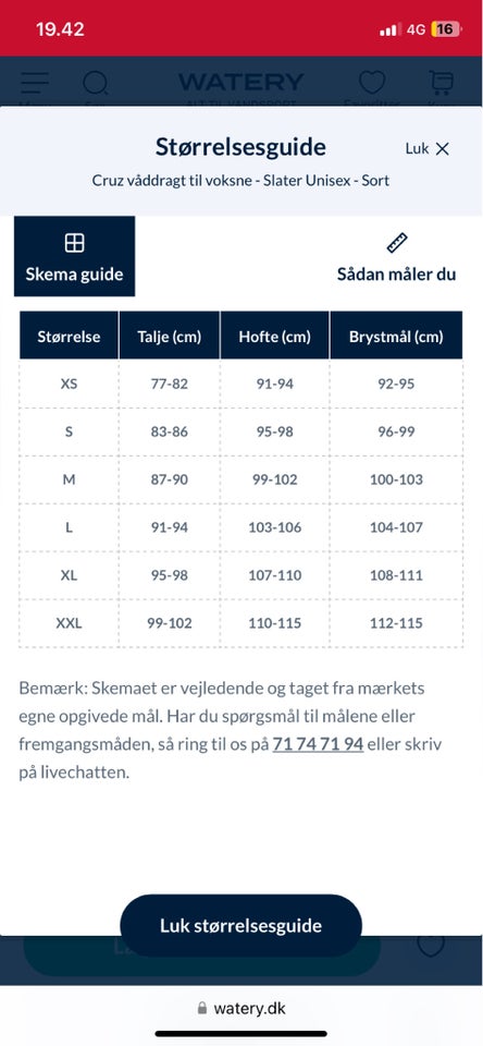 Våddragt til kvinde, Cruz