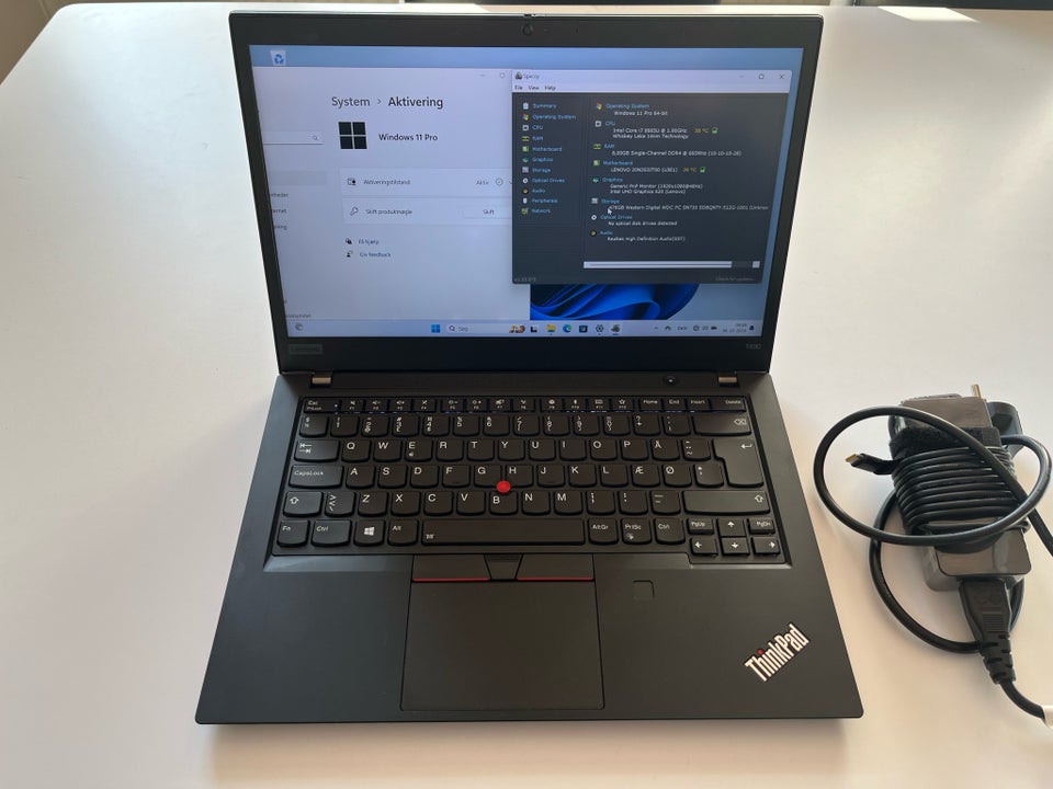 Lenovo Thinkpad T490 14” FHD - I7, Intel I7 8665U optil 4,8 GHz