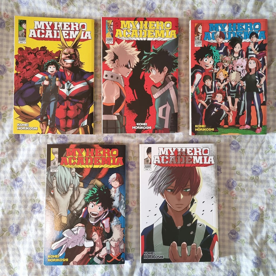 My Hero Academia manga 1-5, Kohei Horikoshi, Tegneserie