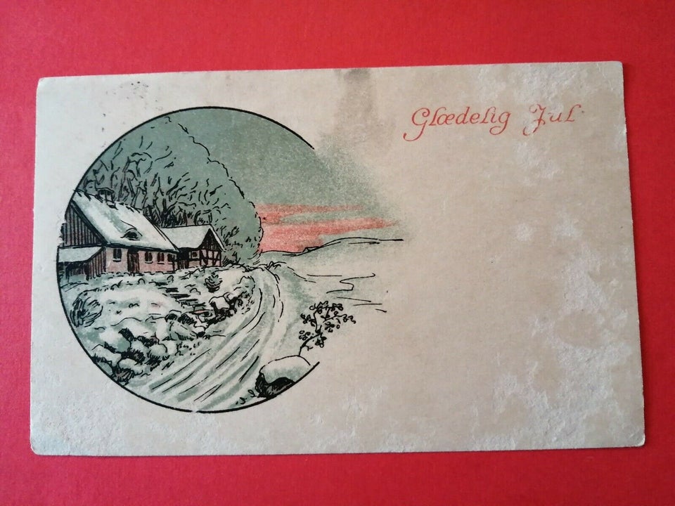 Postkort, Julekort fra 1933 med julemærke.