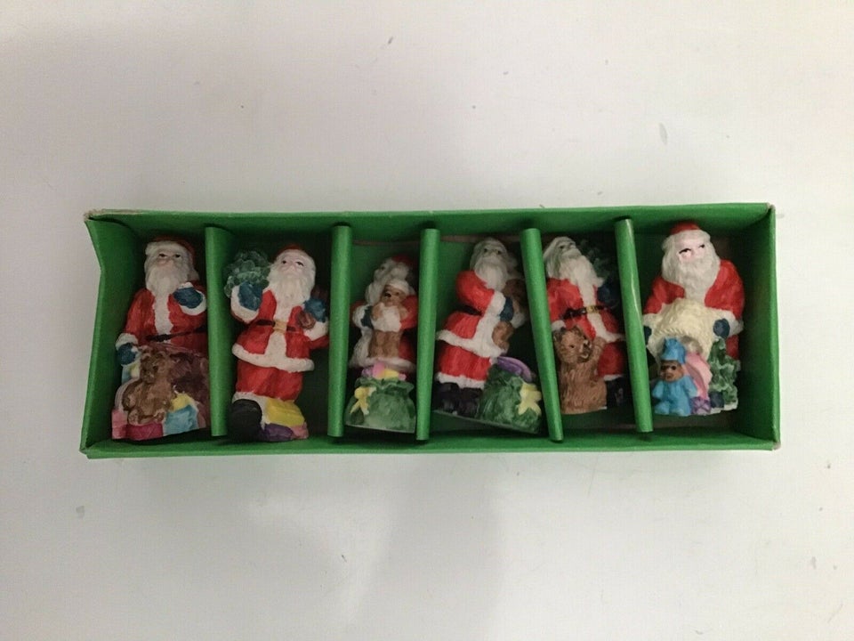 6 små vintage julemænd