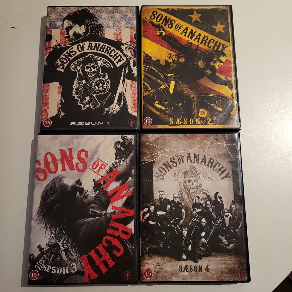 Sons of anarchy 1-4, DVD, TV-serier