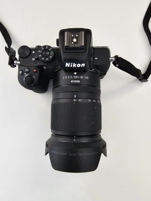 Nikon Z50, spejlrefleks, 21,51 megapixels, 7,8 x optisk zoom, Perfekt, Supre lækker. Nikon Z50 kamme