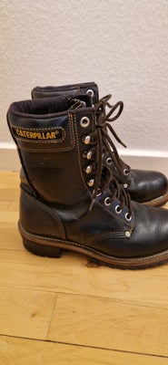 Støvler, str. 39, Caterpillar,  sort,  læder,  Næsten som ny, Cat stock no wc34103-709 ståltå arbejd