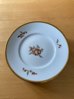 Porcelæn, Frokosttallerken, Brun Rose. Royal Copenhagen, Der er 12 frokosttallerkener, der er 22 cm 