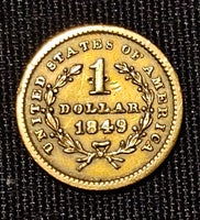 Amerika, guld- og sølvbarre, 1 Dollar