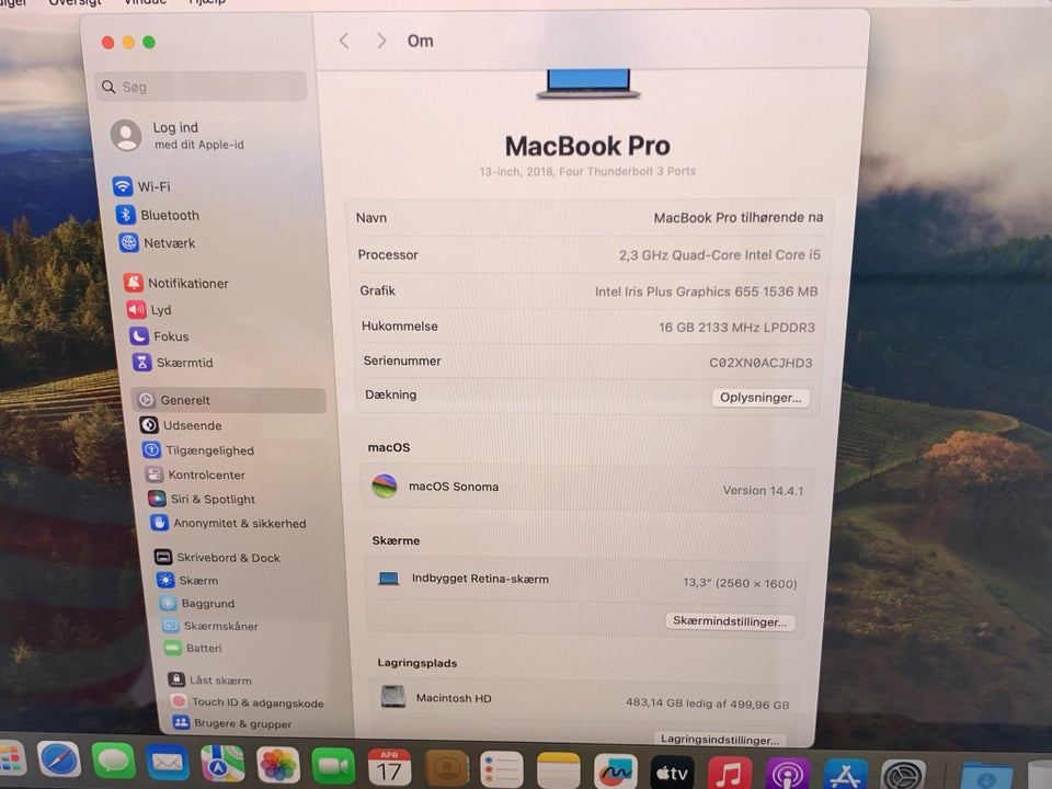 MacBook Pro, 2,3 GHz, 16 GB ram