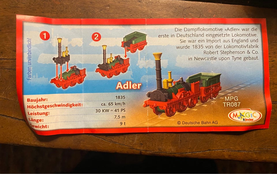 Samlefigurer, Tog - Kinderæg, Deutsche Bahn