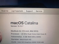 MacBook Air, 2012, 1,8 GHz