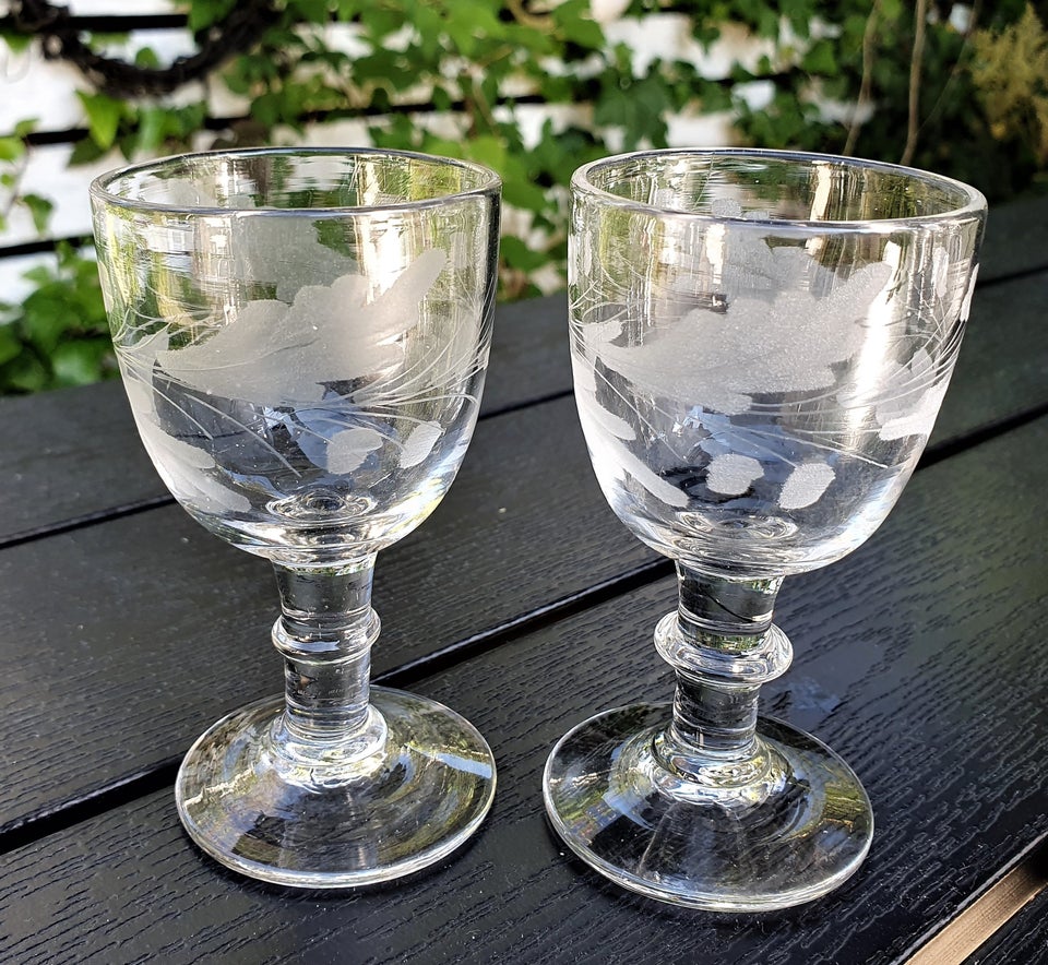 Glas, danske egeløvsglas 1865-1900
