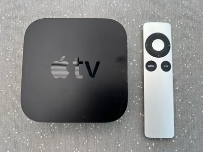 Apple TV, Apple, Perfekt, Apple tv med fjernbetjening og netledning.
Virker fint!
Sælges for blot 10