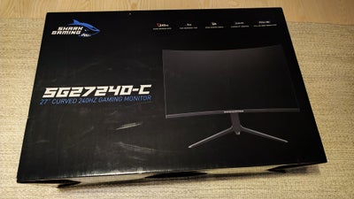Shark Gaming, fladskærm, SG27240-C, 27 tommer, Perfekt, Superflot gamingskærm. Som ny i original emb