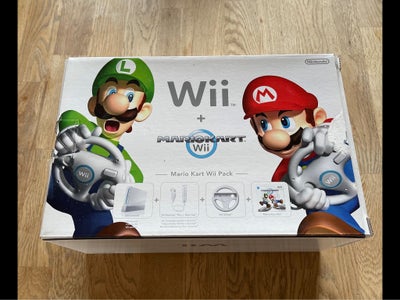 Nintendo Wii, Mario kart, God, Mario kart til nintendo wii, boxed og komplet. Dansk solgt dog UKV