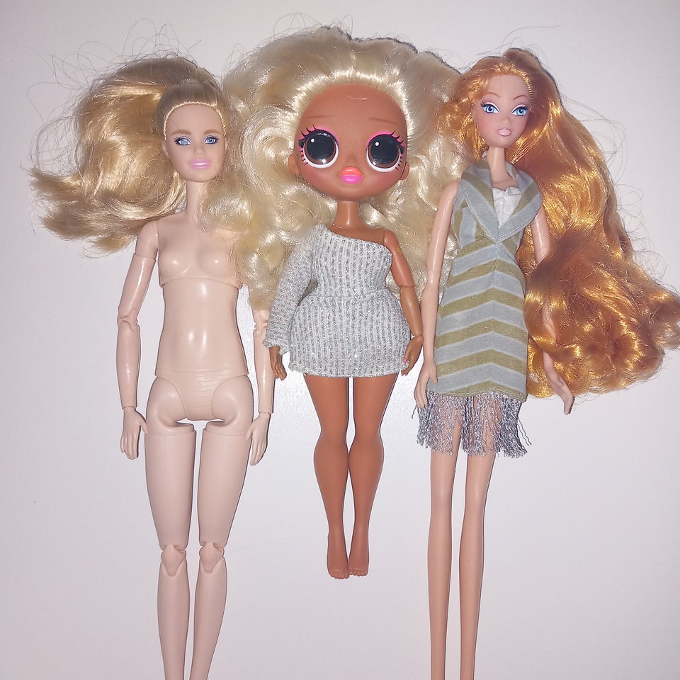 Barbie, Hi:glam,LOL og mtm barbie dukke+tasker