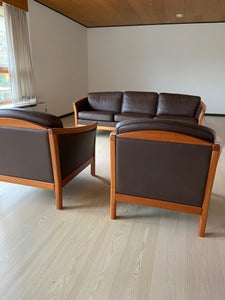 Velholdt 3pers sofa+ 2 stole, design Mogens Hansen