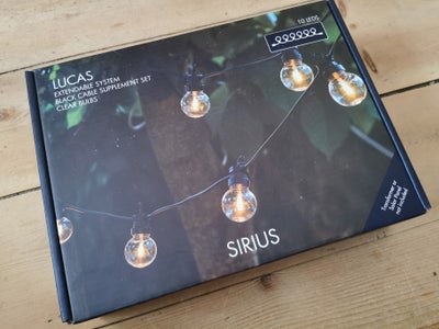 Lyskæde, Sirius, Sirius Lucas LED party lyskæde med 10 klare lys fra sælges. Ny i uåbnet emballage. 