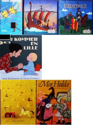 6 gode børnebøger, , Se bogliste og billede, Her sælges 6 gode børnebøger:
1. Snøvsen på sommerferie