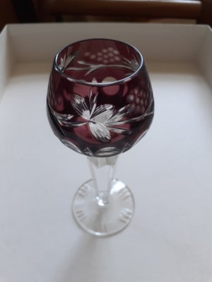 Glas, portvinsglas, Bøhmisk glas/Rømerglas, Perfekt stand. Krystalglas. 13,6 cm høje. 200kr pr stk. 