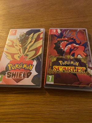 Pokemon shield & Scarlet, Nintendo Switch, adventure, Sælger disse to spil til 250kr stk. 

Sender i