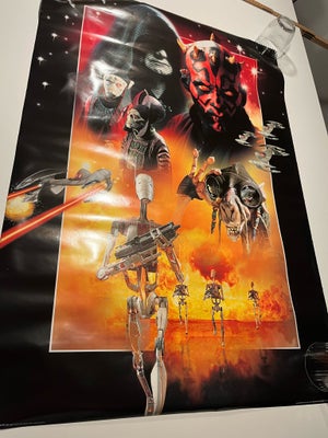 Plakater, Star Wars 
Plakat
Str 60x90 cm
Kun pakket ud for at tage billeder, men har fået brugsspor 