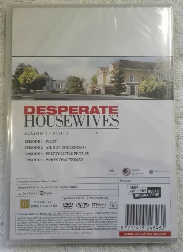 Desperate Housewives Sæson 1- Episodes 1-4, DVD, komedie