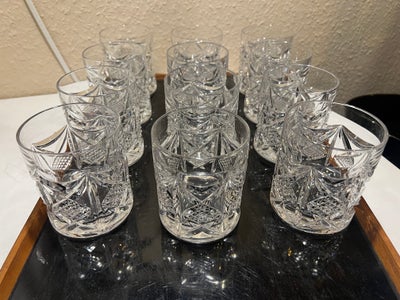 Glas, Vntage whiskeyglas krystal, Katharinenhütte, SUPER flotte vintage 70er whiskeyglas i krystalgl