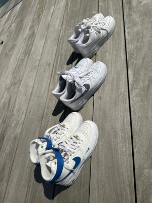 Sneakers, str. 36,5, Nike,  Hvid,  Næsten som ny, Sælger 3 par Nike Air Force i str 36,5 

Skoene er