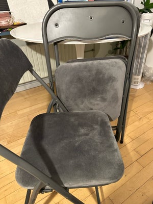 Spisebordsstol, Jysk, Klapstol
three chairs in excellent condition, NEVER used.
3 chairs for 100