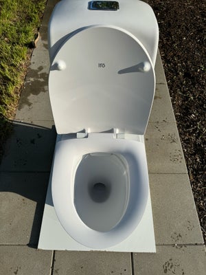 Toilet, Ifø Spira, Ifø Spira toilet m/softclose sæde og rengøringsvenlig 
Rimfree - åben skyllevand.