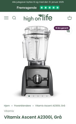 Vitamix ascent  A2300i GRÅ, Vitamix, Blenderen er købt d.20.8. således er der stadig fuld garanti på