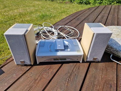Minianlæg , JVC, Som vist, God, Fint lille kompakt anlæg med radio og cd afspiller og fjernbetjening