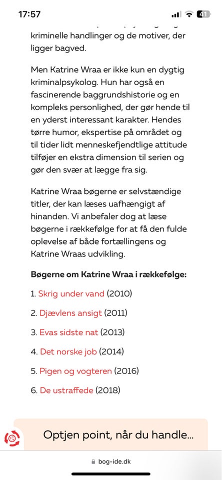 Katrine Wraa serien, Øbro og Tornbjern, genre: krimi og