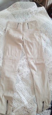 Bukser, Daily Couture, str. 34,  Creme/beige,  Læder,  Næsten som ny, Handskebløde læderbukser, lav 