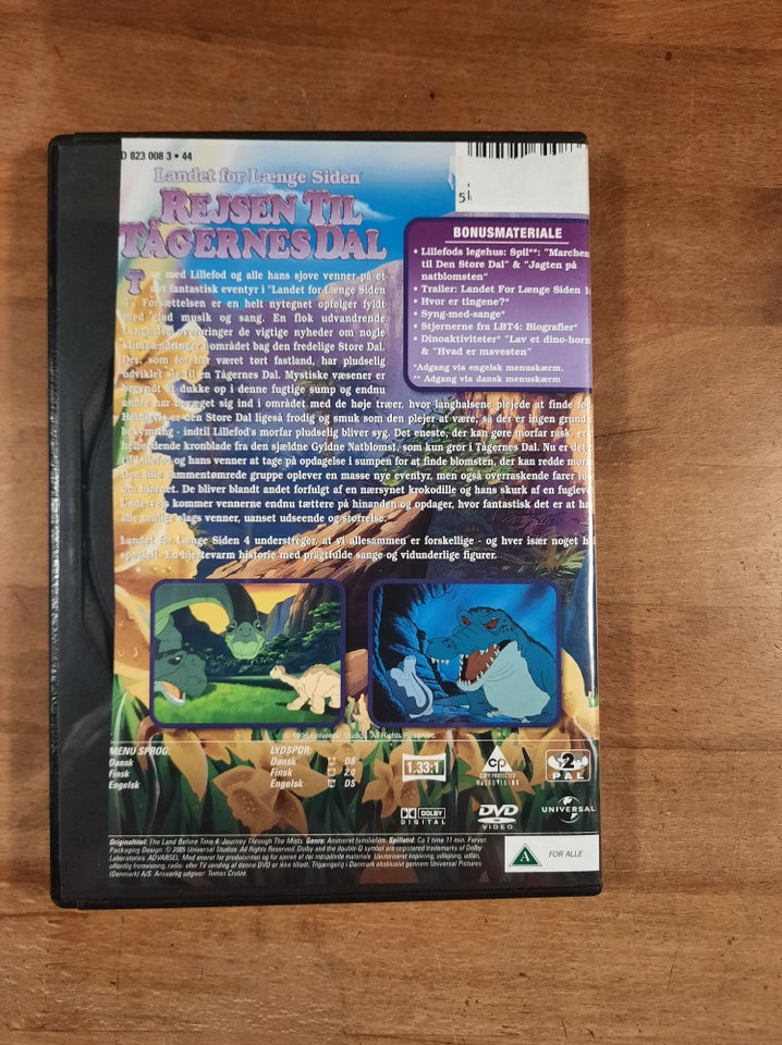 Rejsen til Tågernes Dal (nr. 4), DVD, tegnefilm