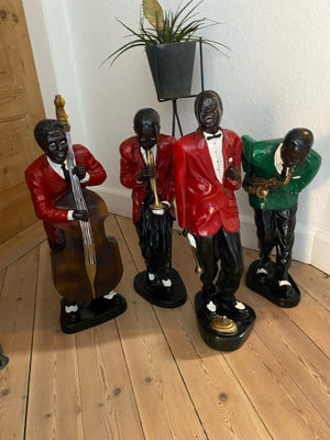Andre samleobjekter, Figurer i glasfiber, 4 jazz figurer sælges. Den ene er gået lidt i stykker, se 