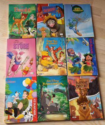 Disney bøger, Disney, Disney bøger. Pæn stand.
Prisen er pr stk.
Alle er paperback
Flotte farverige 