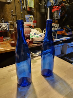 Flasker, Blå glasflasker, 2 stk