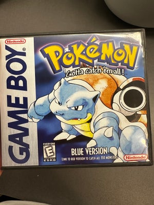 Pokemon Blue, Gameboy Color, Originalt spil i custom case