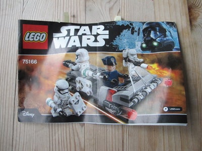 Lego Star Wars, 75166,  First Order Transport Speeder Battle Pack med plads til to minifigurer, knop
