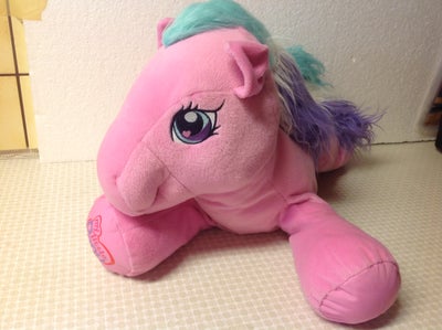 Stor Lyserød Bamse Hest Pony Dukke Dyr Plysdyr , Hasbro My Little Pony : Måler Ca. 50x32cm., Jule Ga