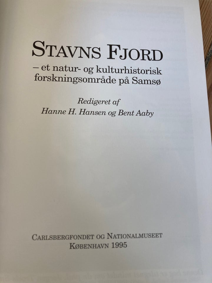 Stavns fjord, Hanne H. Hansen og Bent Aaby, emne: natur og