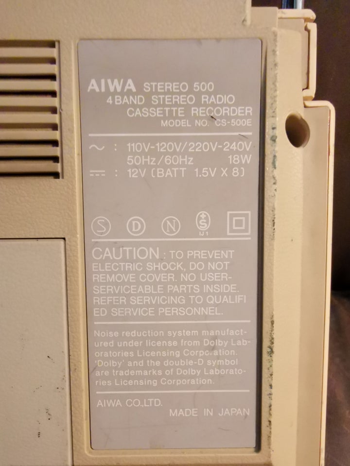 AM/FM radio, Andet, AIWA CS - 500E