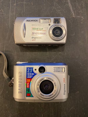 Samsung, Digimax 200 og 401., Rimelig, To ældre Samsung pocket kameraer: Samsung Digimax 200 samt Sa